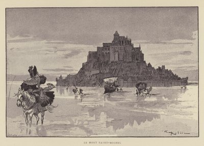 Il Monte Saint-Michel da after Albert Robida