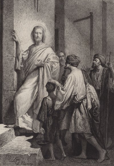 La guarigione dei ciechi da after Albert Robida