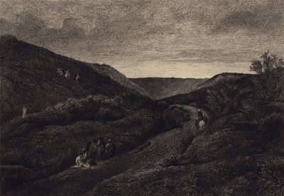 Il buon samaritano da after Albert Robida