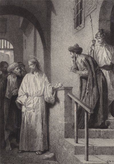 La madre e i fratelli di Gesù da after Albert Robida