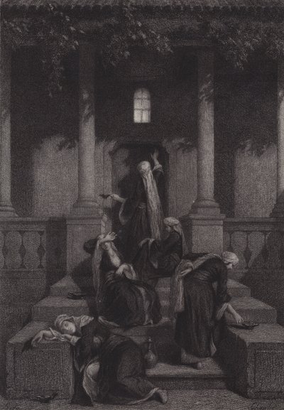 Le vergini sagge e le vergini stolte da after Albert Robida