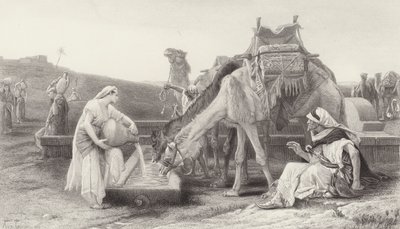 Rebecca ed Eliezer da after Alexandre Cabanel