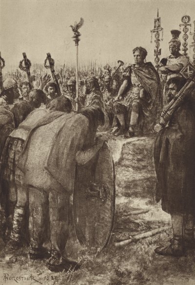 Un imperatore riceve la sottomissione dei capi barbari da after Amedee Forestier