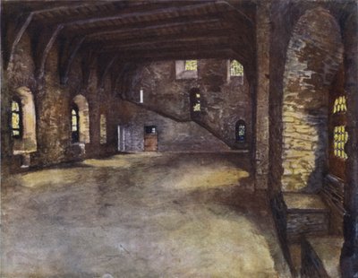 La sala del banchetto, Chateau des Comtes, Gand da after Amedee Forestier