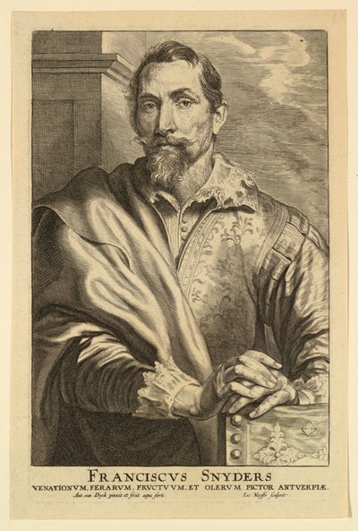 Ritratto di Frans Snyders, dagli Icones Principum Virorum da after Anthony van Dyck
