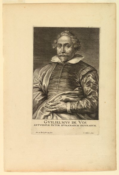 Ritratto di Willem de Vos, dagli Icones Principum Virorum da after Anthony van Dyck