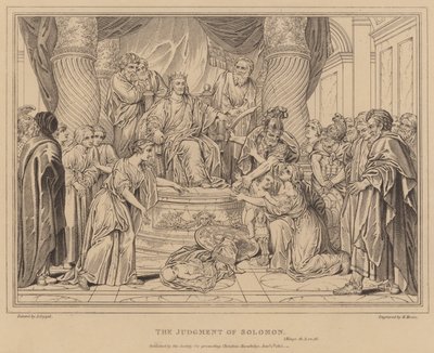 Il giudizio di Salomone, 1 Re da after Antoine Coypel