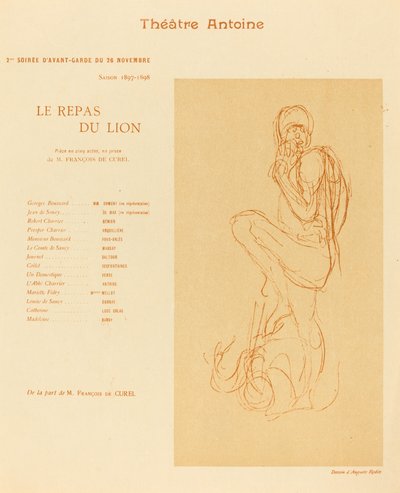 Le Repas du lion da after Auguste Rodin