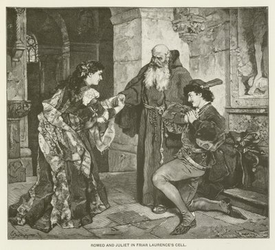 Romeo e Giulietta nella cella di Frate Lorenzo da after Carl Ludwig Friedrich Becker