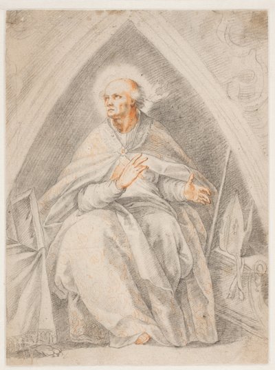 San Gregorio seduto da after Cavalier d