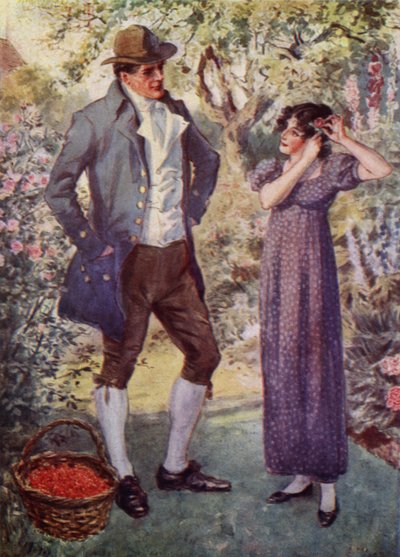 Adam Bede dà una rosa a Hetty da after Charles Edmund Brock