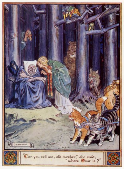 Puoi dirmi, vecchia madre, disse, dove è Odur? da after Charles Edmund Brock