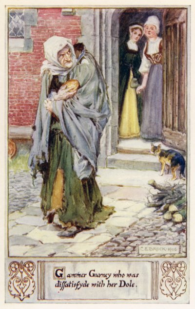 Gammer Gurney che era insoddisfatta della sua elemosina da after Charles Edmund Brock