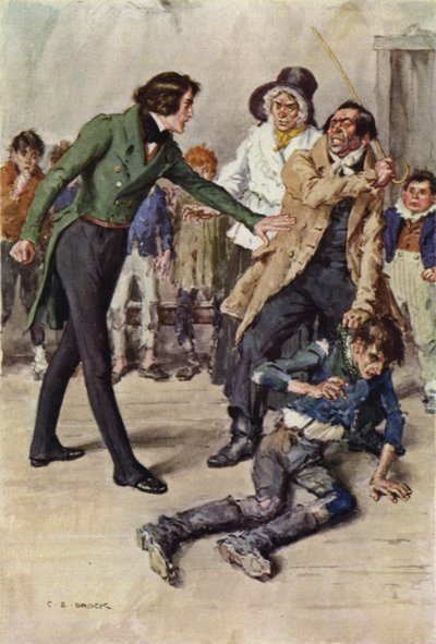 Illustrazione per Nicholas Nickleby da after Charles Edmund Brock