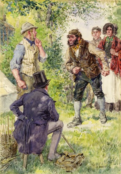 Illustrazione per The Way Beyond di Jeffery Farnol da after Charles Edmund Brock