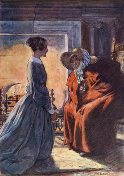Jane Eyre e la zingara da after Charles Edmund Brock