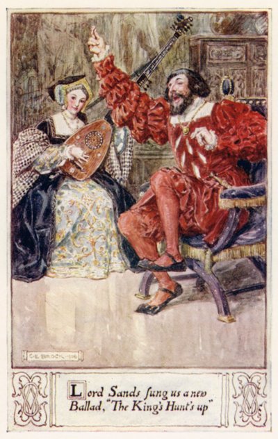 Lord Sands ci cantò una nuova ballata, La caccia del re da after Charles Edmund Brock