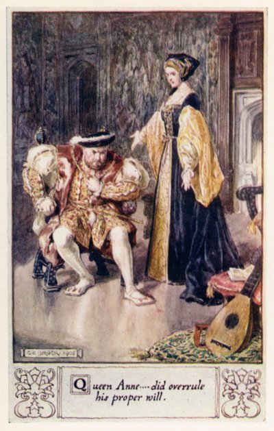 La regina Anna, ha prevalso sulla sua volontà da after Charles Edmund Brock