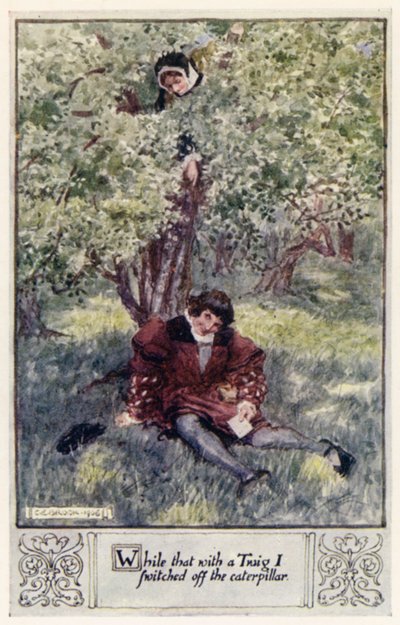 Mentre con un ramoscello scacciavo il bruco da after Charles Edmund Brock