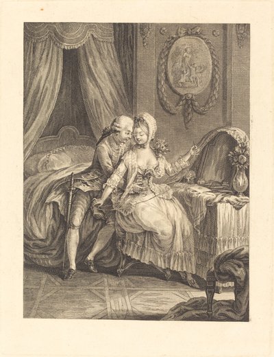 Dama alla sua toilette da after Charles Eisen