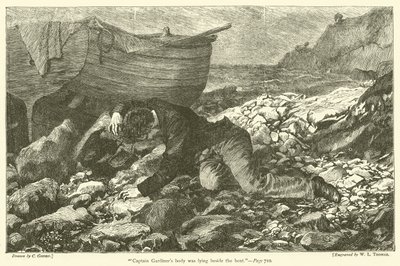 Il corpo del Capitano Gardiner giaceva accanto alla barca da after Charles Green