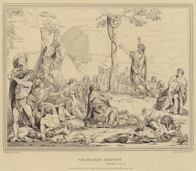 Il serpente di bronzo, Numeri da after Charles Le Brun