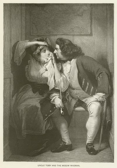 Zio Toby e la vedova Wadman da after Charles Robert Leslie