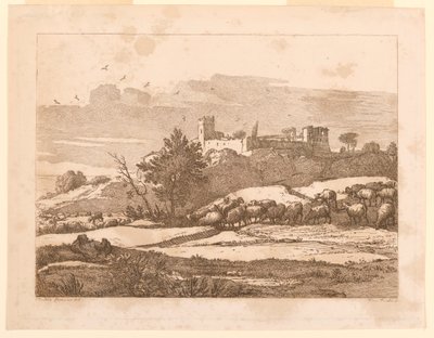 Paesaggio con castello da after Claude Lorrain