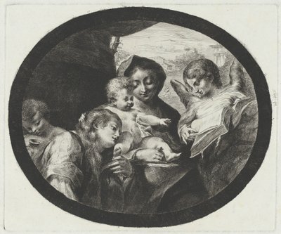 La Vergine e il Bambino con angeli da after Correggio Vivant Denon
