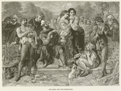 Orlando e il lottatore da after Daniel Maclise