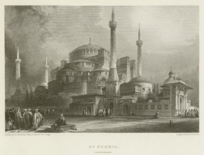 Santa Sofia, Costantinopoli da after David Roberts