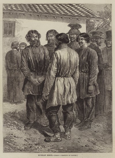 Servi della gleba russi da after Denis Auguste Marie Raffet