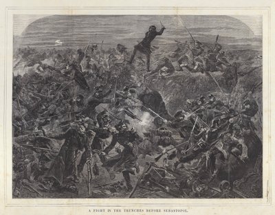 Una lotta nelle trincee davanti a Sebastopoli da after Edmond Morin