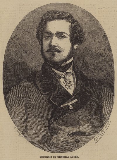 Ritratto del generale Lopez da after Edmond Morin