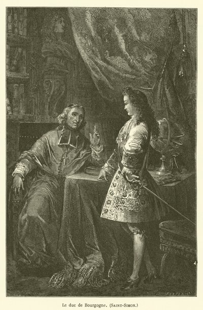 Il duca di Borgogna, Saint-Simon da after Emile Antoine Bayard