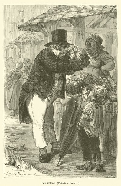 Les Melons, Frederic Soulie da after Emile Antoine Bayard