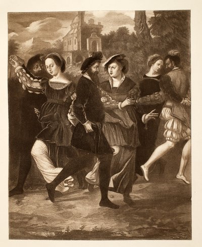 Il quadro della danza, c.1532, pub. 1902 (collotipia) da after English School