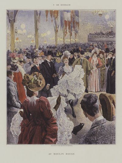 Al Moulin Rouge da after Felicien baron de Myrbach Rheinfeld