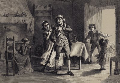 Un minuteman che si prepara alla guerra da after Felix Octavius Carr Darley