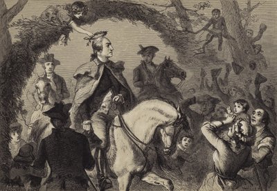 Angelica Peale incorona Washington da after Felix Octavius Carr Darley