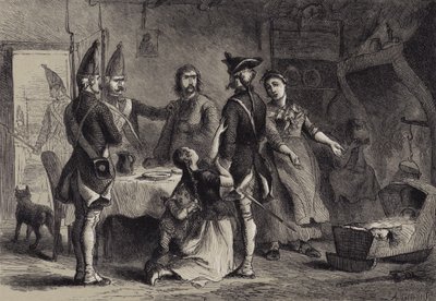 Coscrizione di soldati tedeschi per il servizio in America da after Felix Octavius Carr Darley
