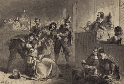 La moglie di Edmund Cheeseman davanti al governatore Berkeley da after Felix Octavius Carr Darley