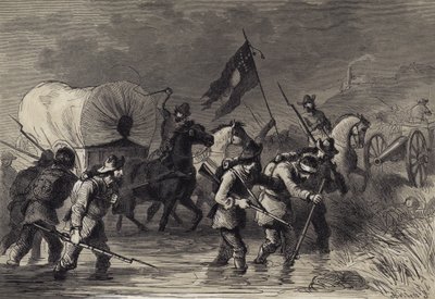 La ritirata di Lee dopo la battaglia di Gettysburg da after Felix Octavius Carr Darley