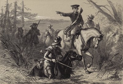 Il maggiore Washington nella sua missione al comandante francese da after Felix Octavius Carr Darley