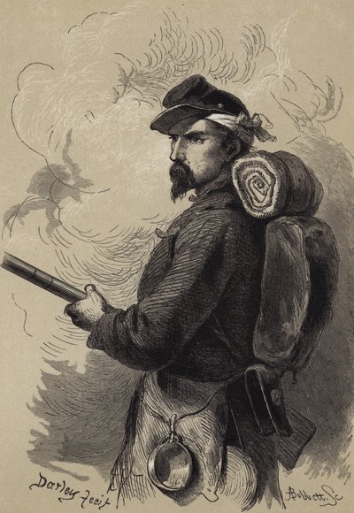 Soldato della guerra civile americana da after Felix Octavius Carr Darley