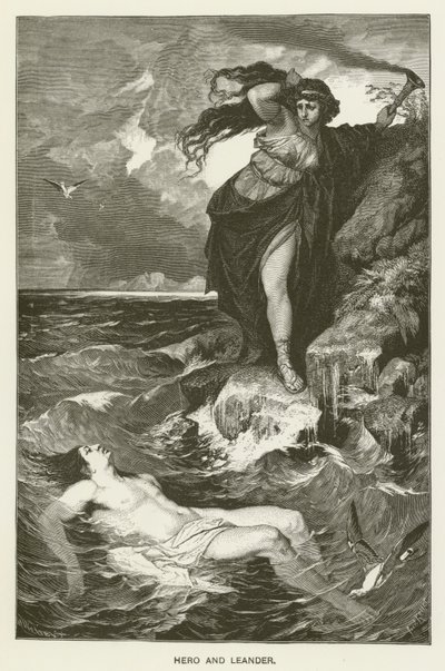 Ero e Leandro da after Ferdinand Keller