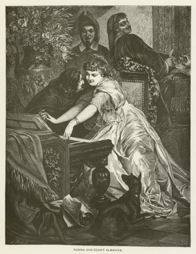 Rosina e Conte Almaviva da after Ferdinand Keller