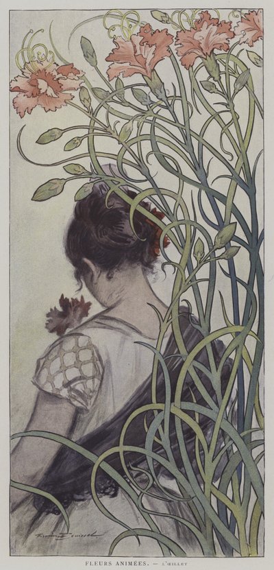 Fiori animati: il garofano da after Firmin Bouisset