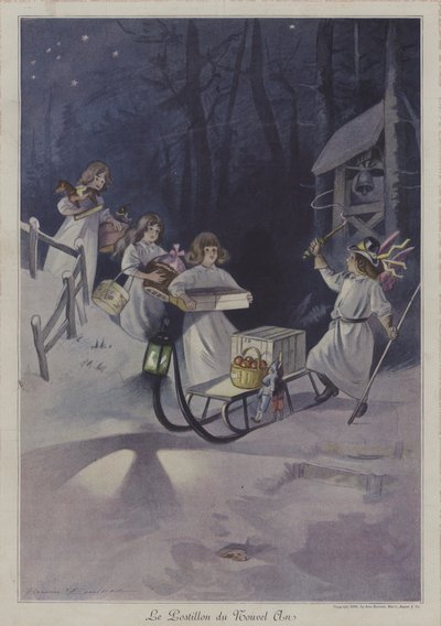 Il postino di Capodanno da after Firmin Bouisset