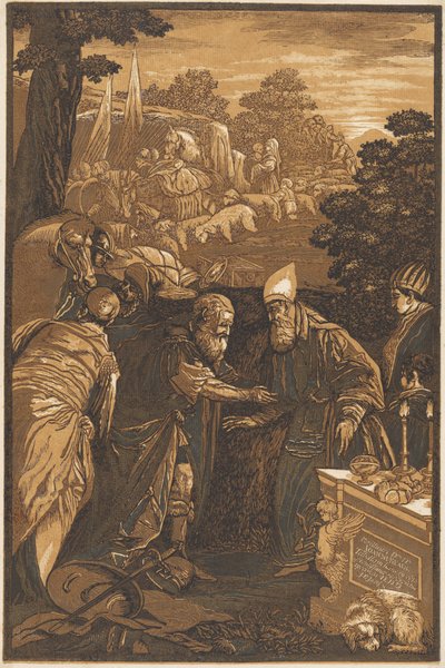 Melchisedec Benedice Abramo da after Francesco Bassano II John Baptist Jackson